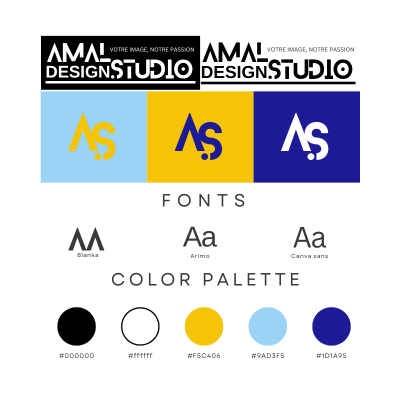 alt="Storytelling d'Amal Studio Design avec QR code pour découvrir le parcours et les projets créatifs sur Instagram"